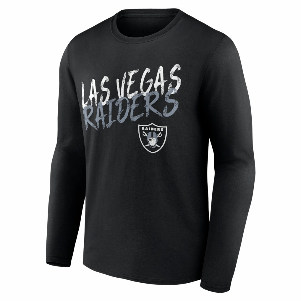 Las Vegas Raiders Hustle Personalized Name & Number Long Sleeve T-Shirt - Black sale
