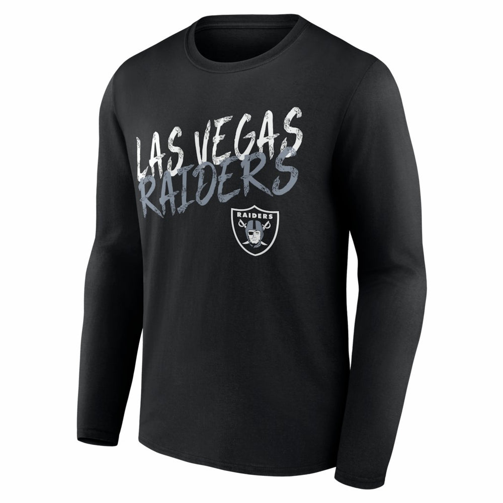 Las Vegas Raiders Hustle Personalized Name & Number Long Sleeve T-Shirt - Black sale