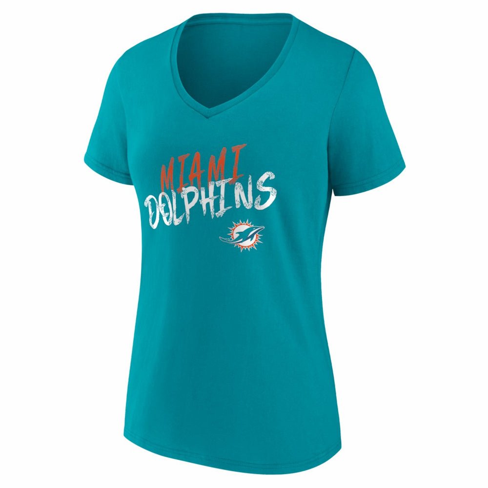 Miami Dolphins Women's Hustle Personalized Name & Number V-Neck T-Shirt - Aqua online