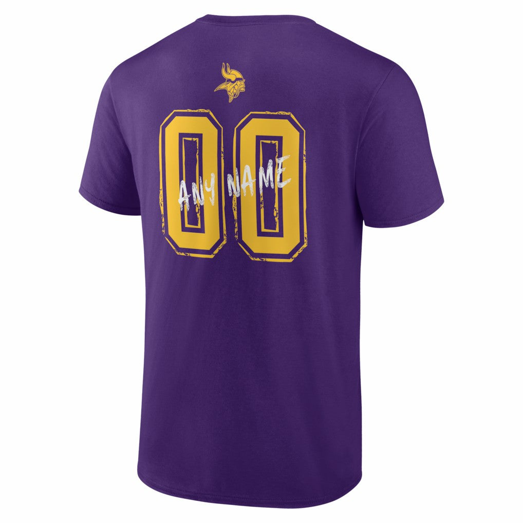 Minnesota Vikings Hustle Personalized Name & Number T-Shirt - Purple online