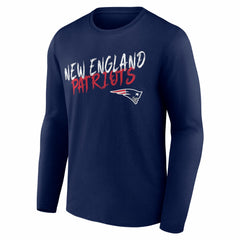New England Patriots Hustle Personalized Name & Number Long Sleeve T-Shirt - Navy outlet