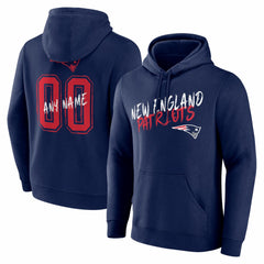 New England Patriots Hustle Personalized Name & Number Hoodie - Navy sale