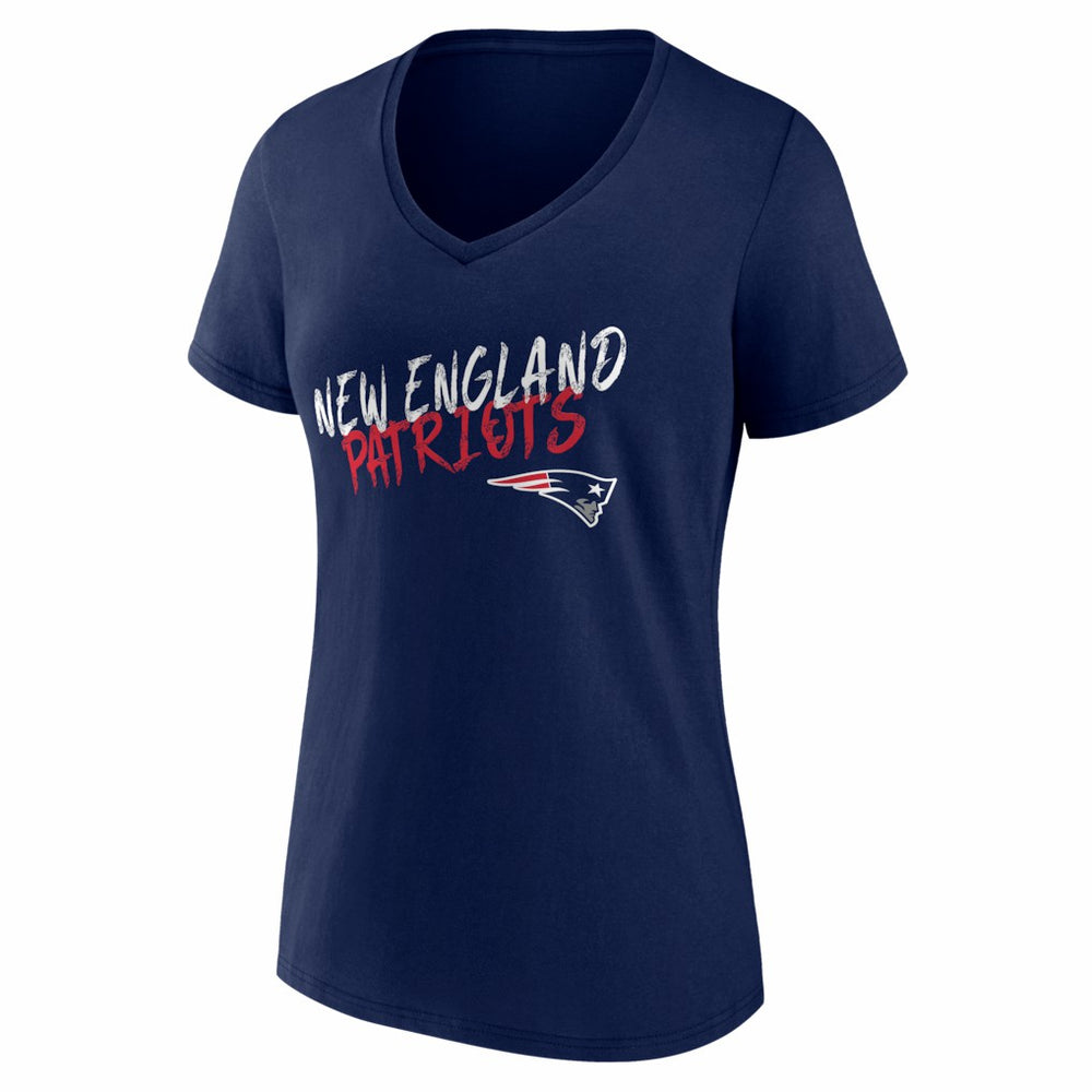 New England Patriots Women's Hustle Personalized Name & Number V-Neck T-Shirt - Navy discount