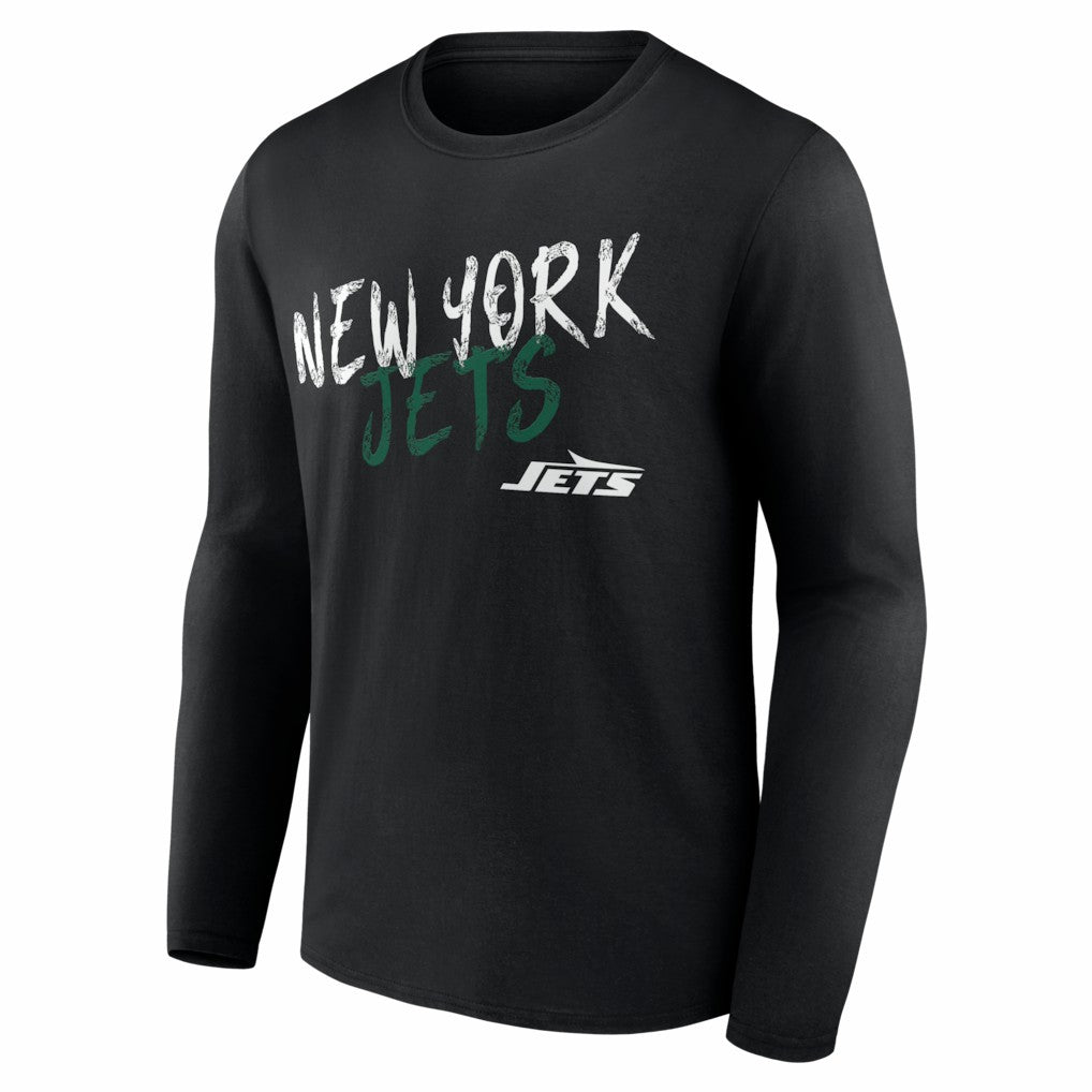 New York Jets Hustle Personalized Name & Number Long Sleeve T-Shirt - Black outlet