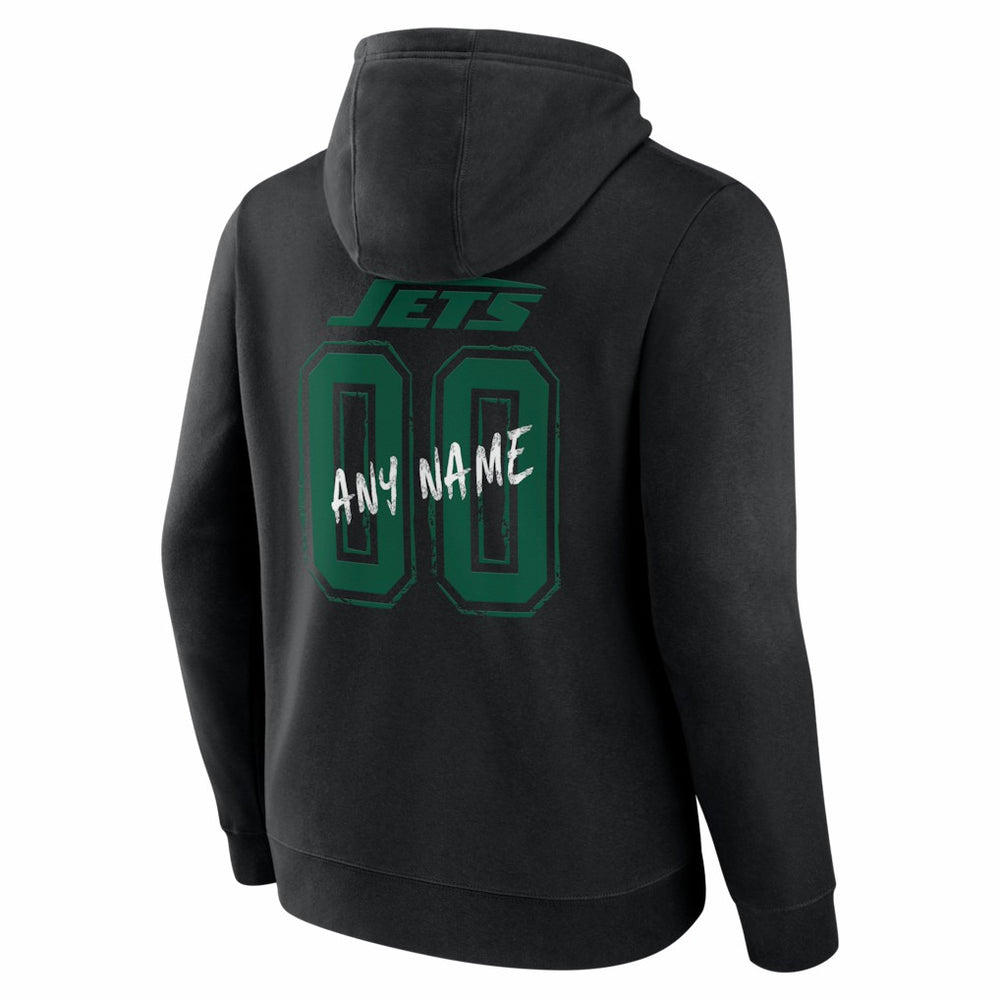 New York Jets Hustle Personalized Name & Number Hoodie - Black outlet