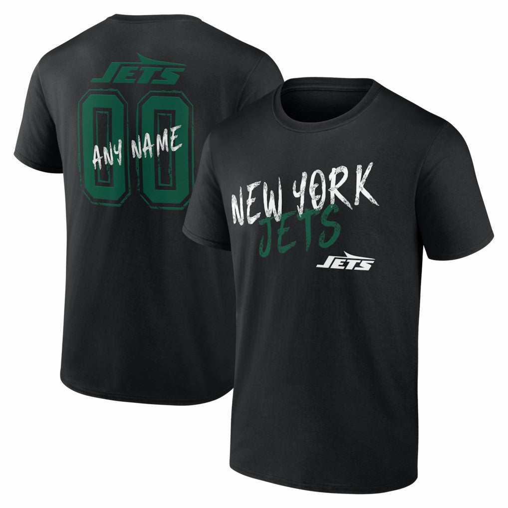 New York Jets Hustle Personalized Name & Number T-Shirt - Black sale