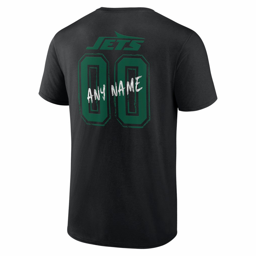 New York Jets Hustle Personalized Name & Number T-Shirt - Black sale