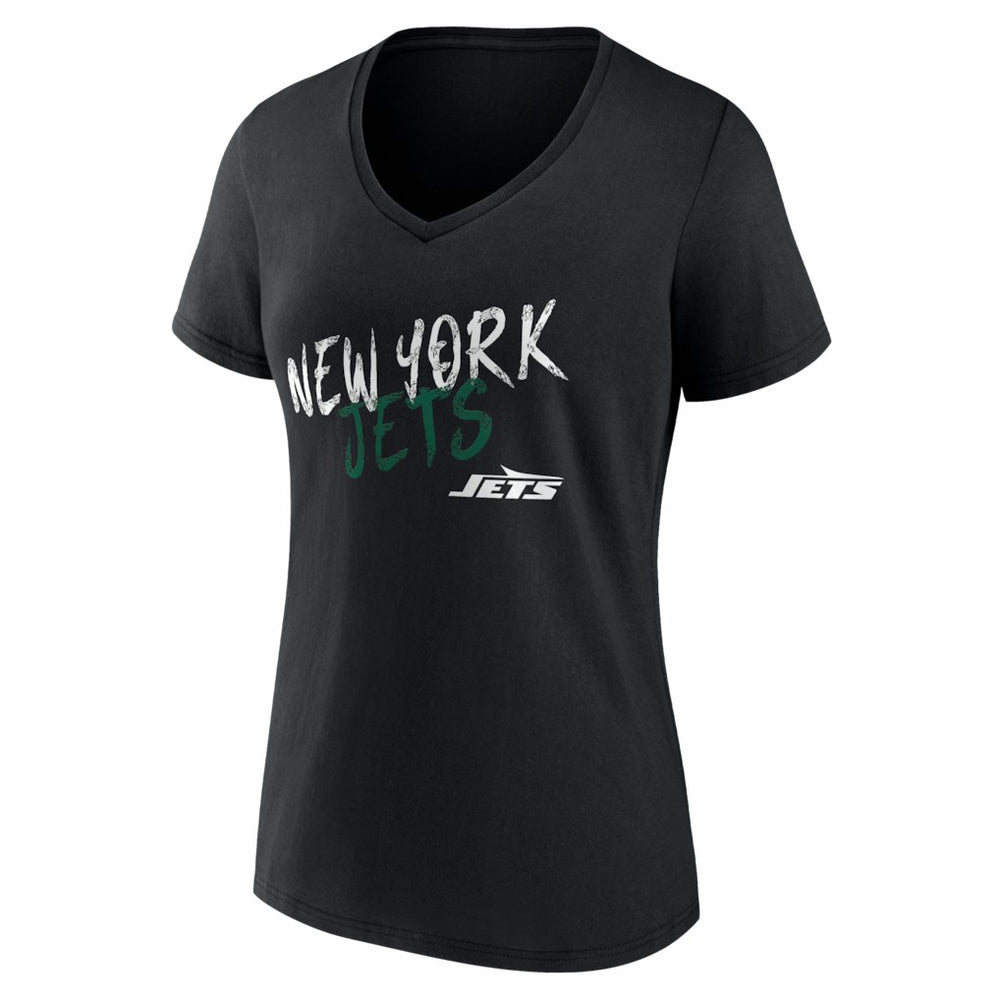 New York Jets Women's Hustle Personalized Name & Number V-Neck T-Shirt - Black on sale