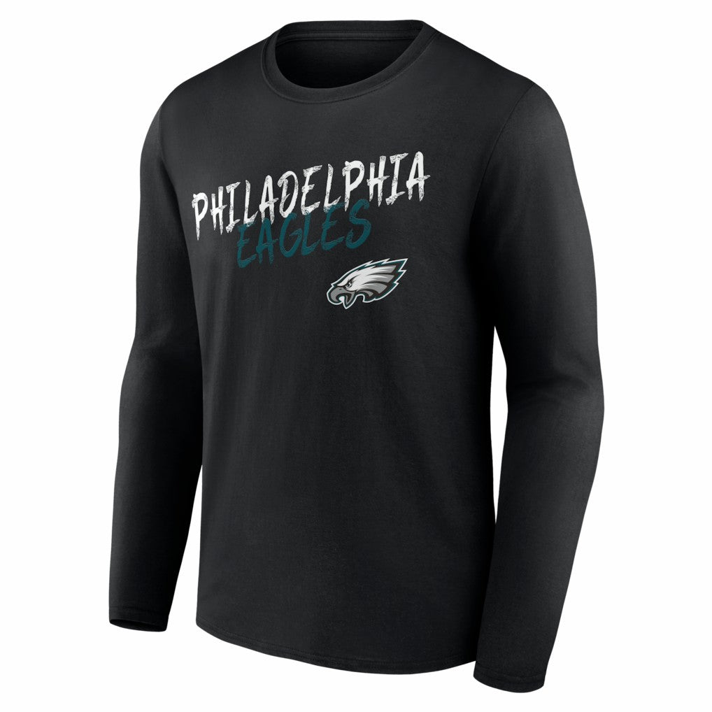 Philadelphia Eagles Hustle Personalized Name & Number Long Sleeve T-Shirt - Black outlet