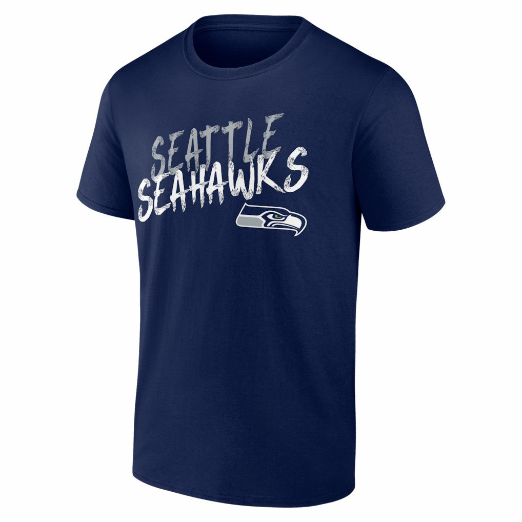 Seattle Seahawks Hustle Personalized Name & Number T-Shirt - College Navy sale