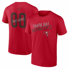 Tampa Bay Buccaneers Hustle Personalized Name & Number T-Shirt - Red discount