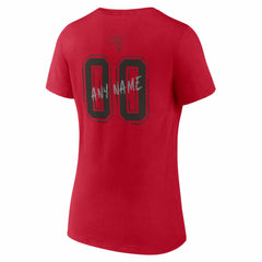 Tampa Bay Buccaneers Women's Hustle Personalized Name & Number V-Neck T-Shirt - Red for sale