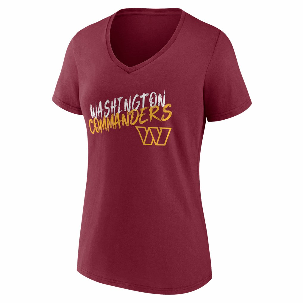 Washington Commanders Women's Hustle Personalized Name & Number V-Neck T-Shirt - Burgundy cheap