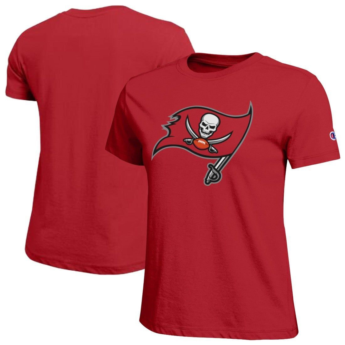 Tampa Bay Buccaneers Champion Women's Logo T-Shirt - Red discount