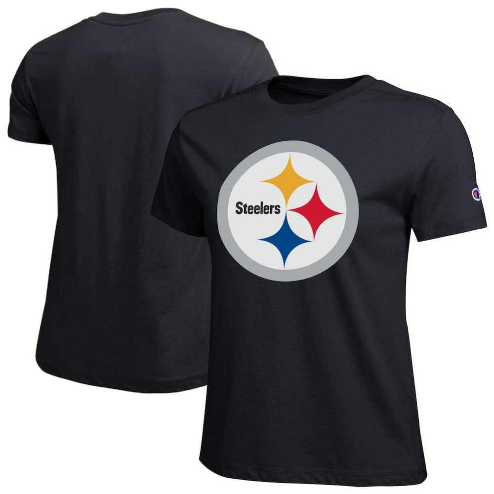 Pittsburgh Steelers Champion Women's Logo T-Shirt - Black on sale