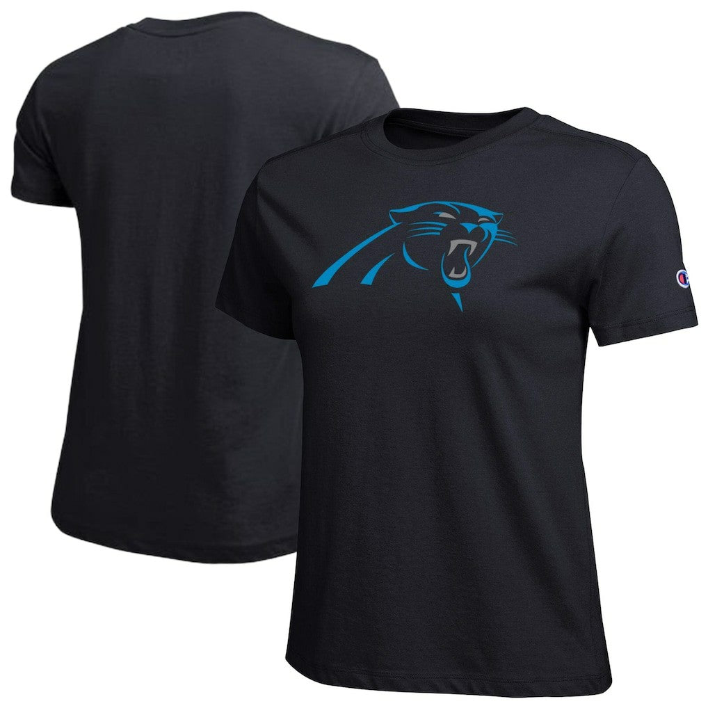 Carolina Panthers Champion Women's Logo T-Shirt - Black outlet