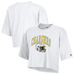 Los Angeles Chargers Champion Women's Boyfriend Cropped T-Shirt - White online