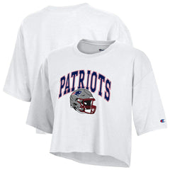 New England Patriots Champion Women's Boyfriend Cropped T-Shirt - White discount