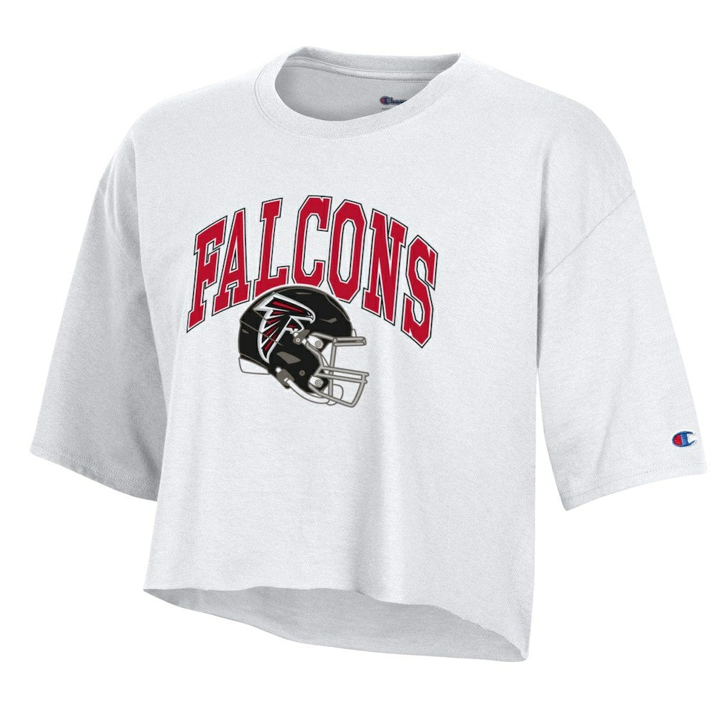 Atlanta Falcons Champion Women's Boyfriend Cropped T-Shirt - White discount