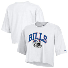 Buffalo Bills Champion Women's Boyfriend Cropped T-Shirt - White outlet