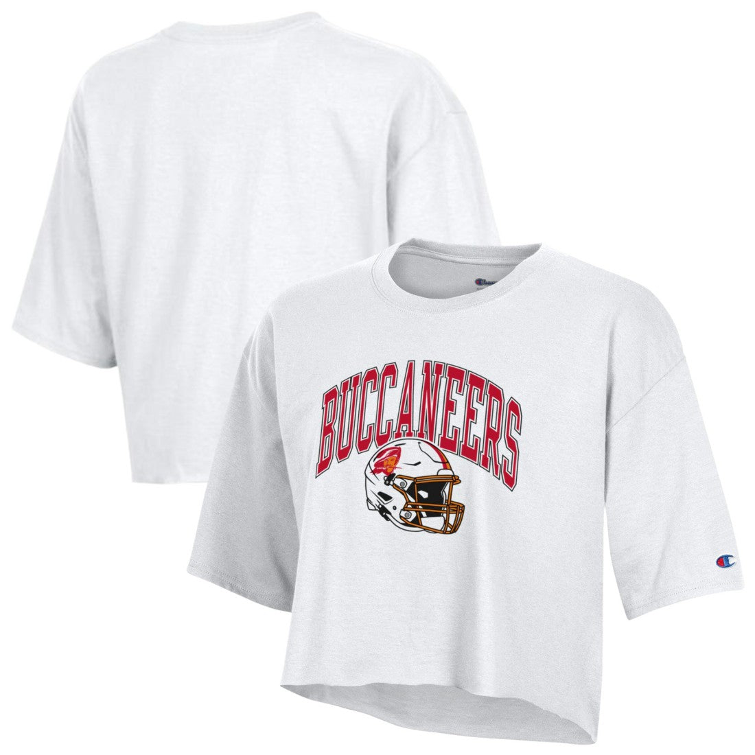 Tampa Bay Buccaneers Champion Women's Boyfriend Cropped T-Shirt - White online