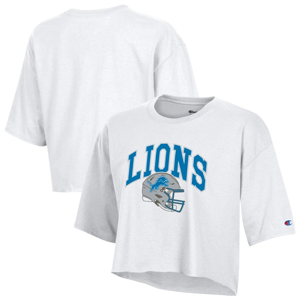Detroit Lions Champion Women's Boyfriend Cropped T-Shirt - White outlet