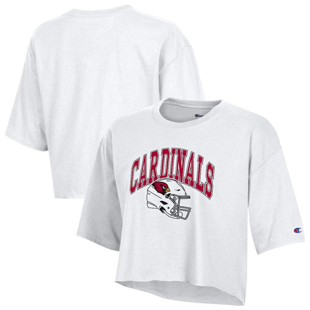 Arizona Cardinals Champion Women's Boyfriend Cropped T-Shirt - White discount