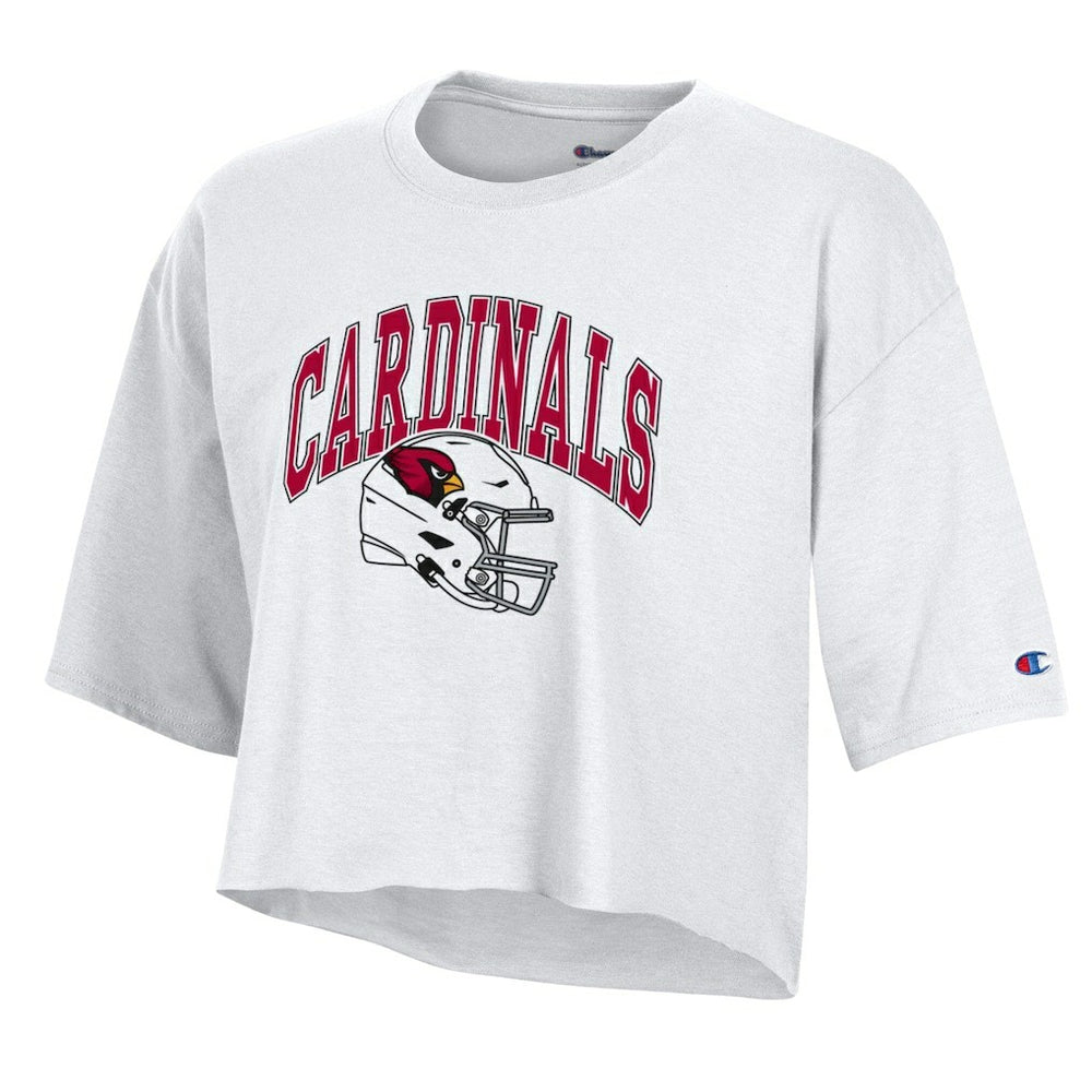 Arizona Cardinals Champion Women's Boyfriend Cropped T-Shirt - White discount