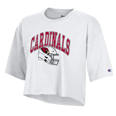Arizona Cardinals Champion Women's Boyfriend Cropped T-Shirt - White discount