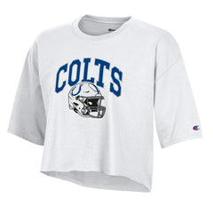 Indianapolis Colts Champion Women's Boyfriend Cropped T-Shirt - White outlet