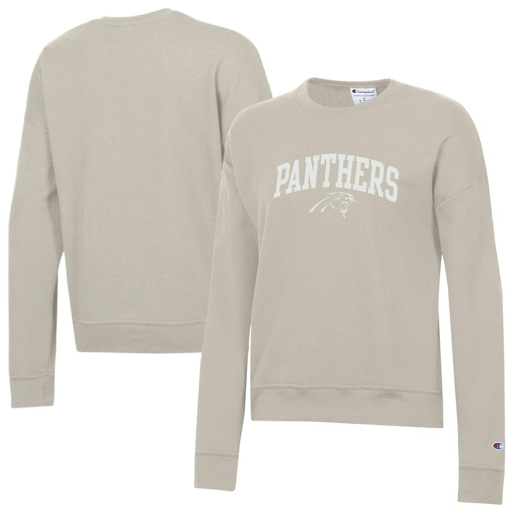 Carolina Panthers Champion Women's Powerblend Cocoa Butter Fleece Sweatshirt - Light Brown cheap