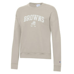 Cleveland Browns Champion Women's Powerblend Cocoa Butter Fleece Sweatshirt - Light Brown on sale