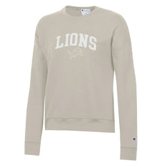 Detroit Lions Champion Women's Powerblend Cocoa Butter Fleece Sweatshirt - Light Brown on sale
