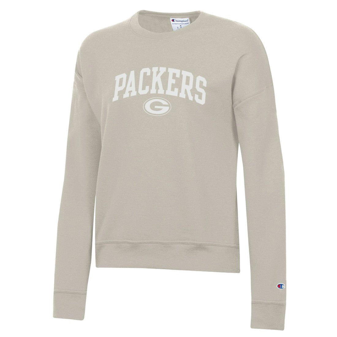 Green Bay Packers Champion Women's Powerblend Cocoa Butter Fleece Sweatshirt - Light Brown sale