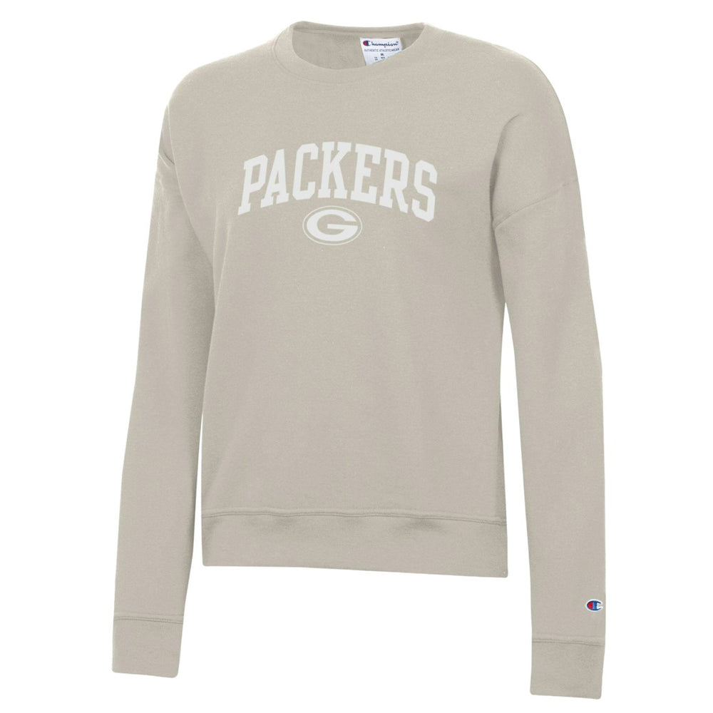 Green Bay Packers Champion Women's Powerblend Cocoa Butter Fleece Sweatshirt - Light Brown sale