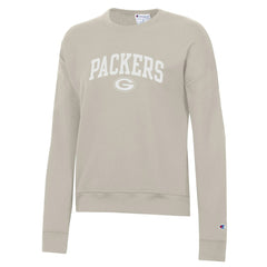 Green Bay Packers Champion Women's Powerblend Cocoa Butter Fleece Sweatshirt - Light Brown sale