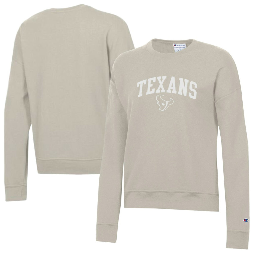 Houston Texans Champion Women's Powerblend Cocoa Butter Fleece Sweatshirt - Light Brown on sale