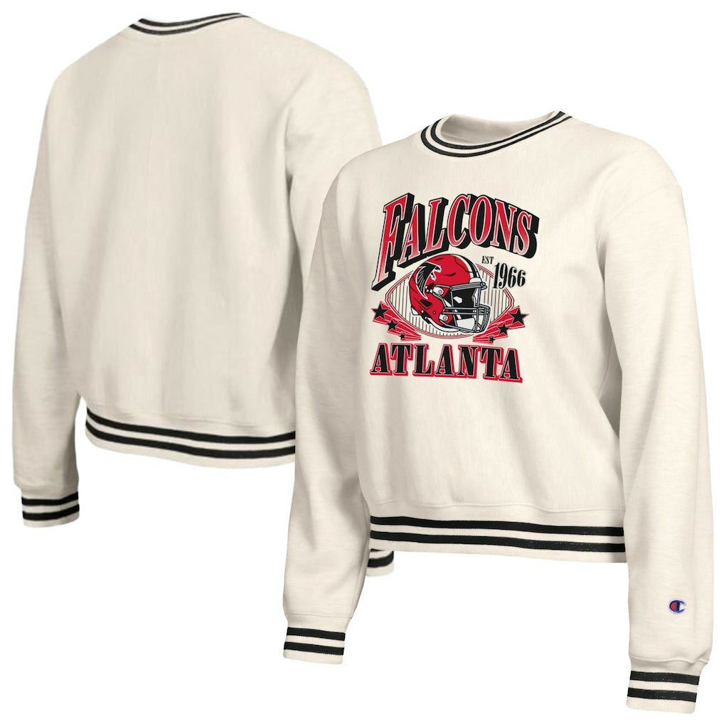 Atlanta Falcons Champion Women's Reverse Weave Fleece Sweatshirt - Cream online