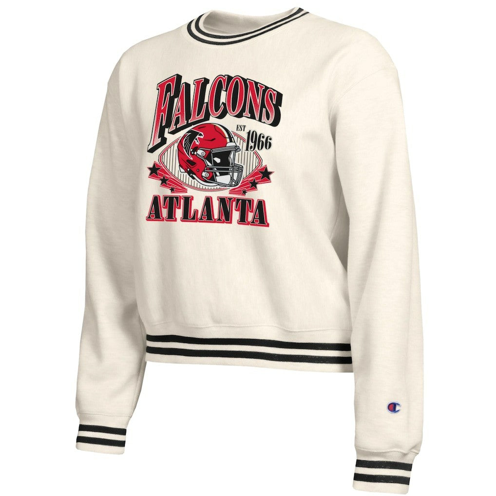 Atlanta Falcons Champion Women's Reverse Weave Fleece Sweatshirt - Cream online