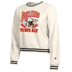 Tampa Bay Buccaneers Champion Women's Reverse Weave Fleece Sweatshirt - Cream for sale