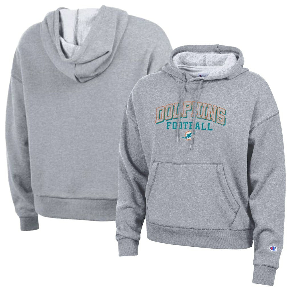 Miami Dolphins Champion Women's Triumph Tri-Blend Hoodie - Gray cheap