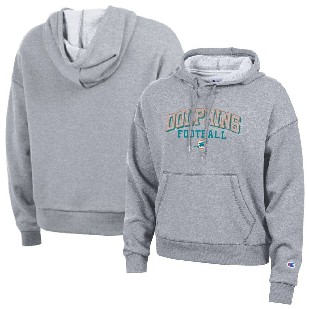 Miami Dolphins Champion Women's Triumph Tri-Blend Hoodie - Gray cheap