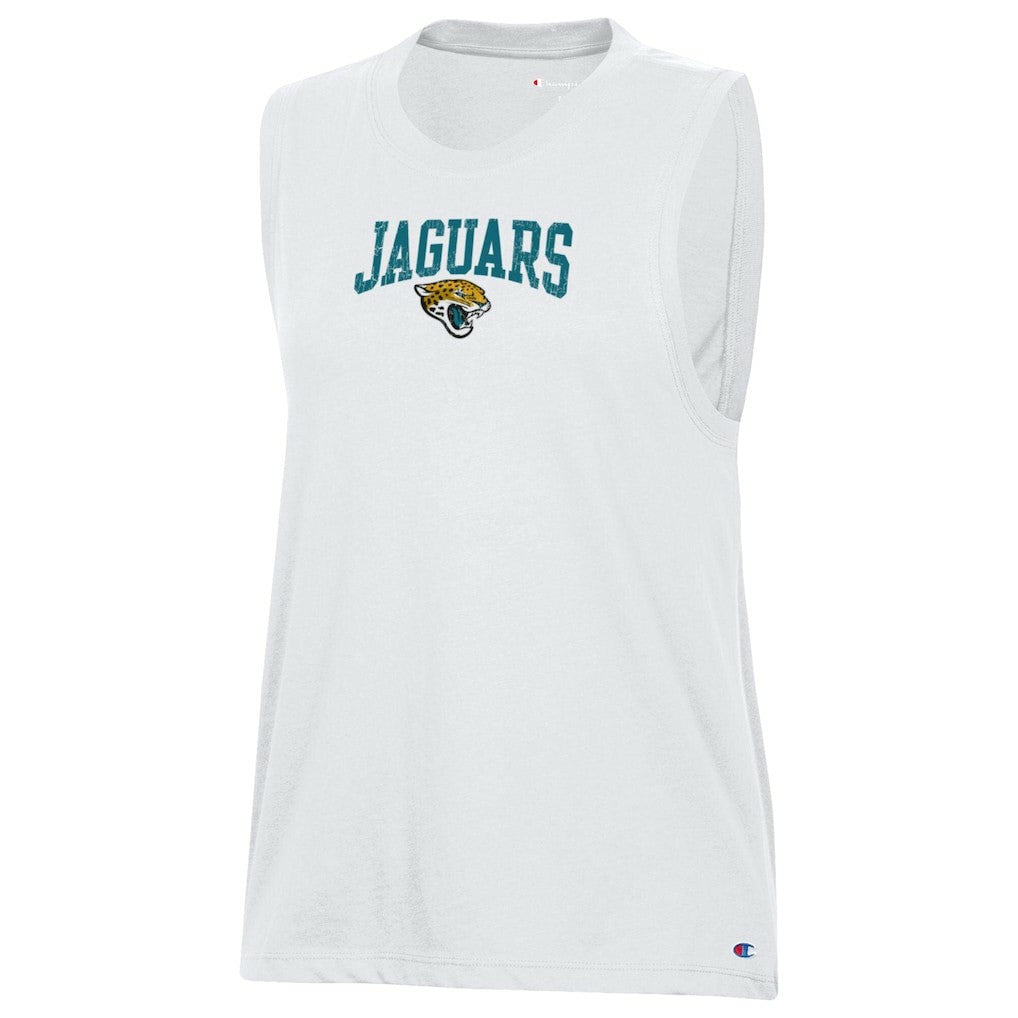 Jacksonville Jaguars Champion Women's Muscle Tank Top - White on sale