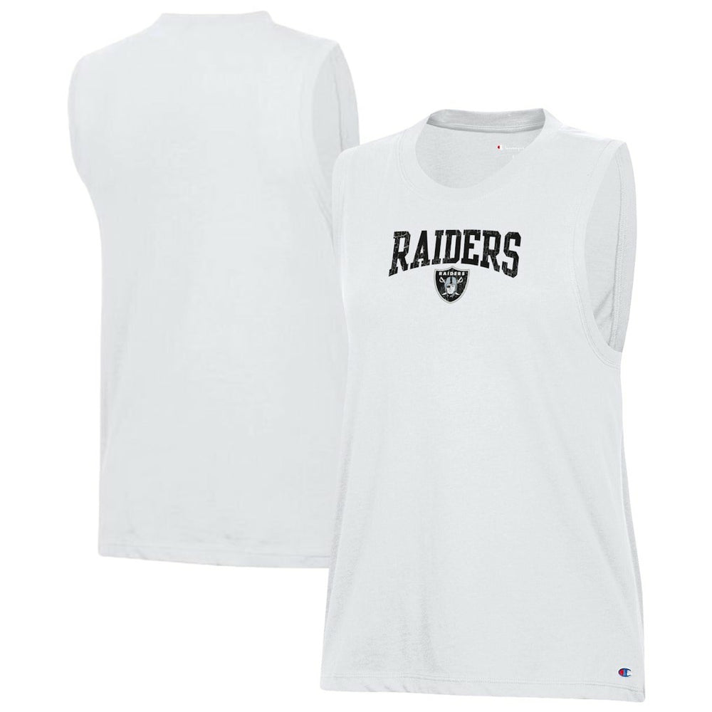 Las Vegas Raiders Champion Women's Muscle Tank Top - White sale