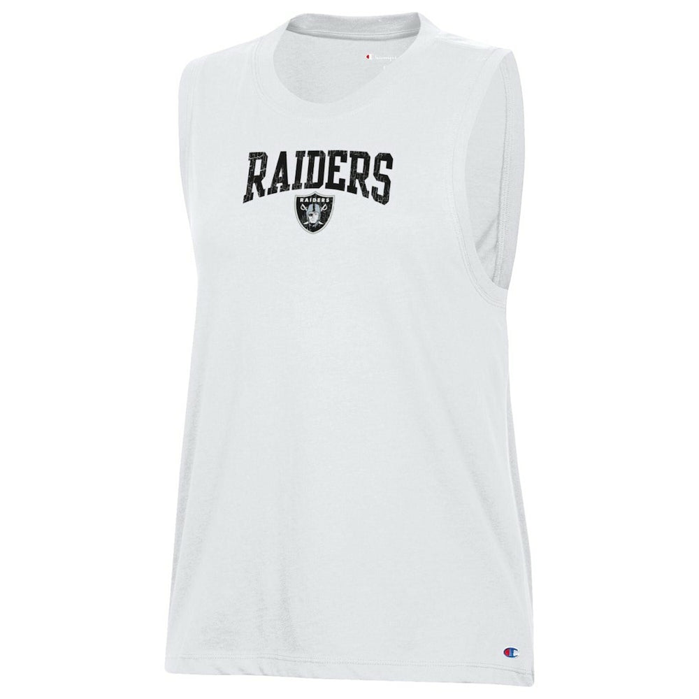 Las Vegas Raiders Champion Women's Muscle Tank Top - White sale