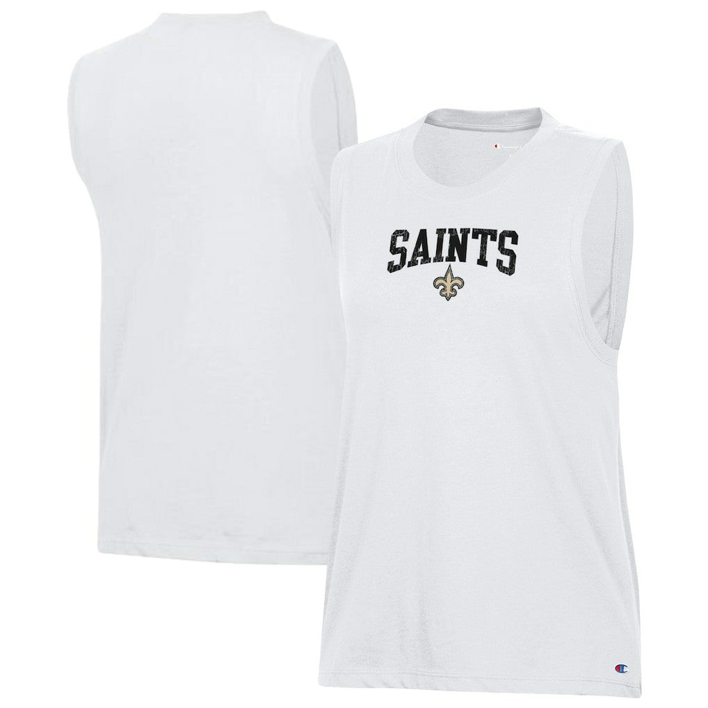 New Orleans Saints Champion Women's Muscle Tank Top - White discount
