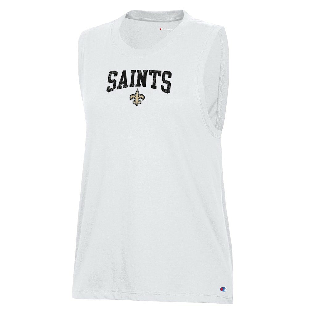 New Orleans Saints Champion Women's Muscle Tank Top - White discount