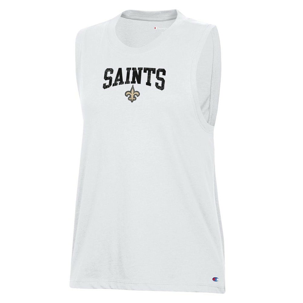 New Orleans Saints Champion Women's Muscle Tank Top - White discount