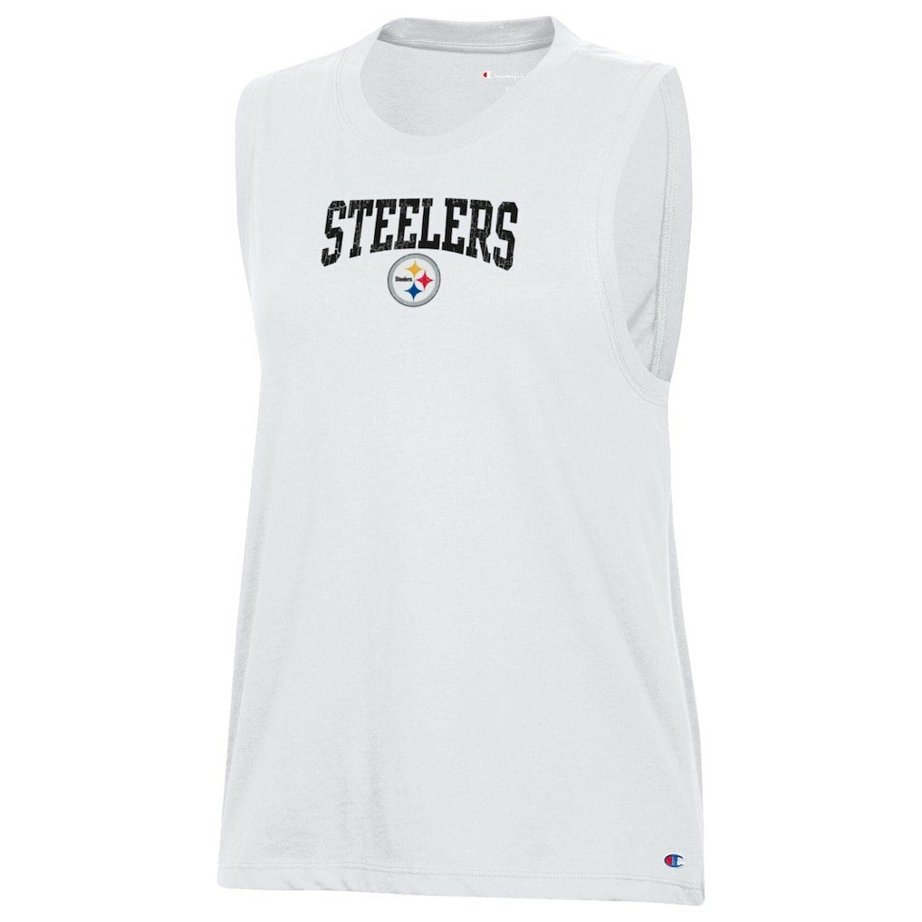 Pittsburgh Steelers Champion Women's Muscle Tank Top - White discount