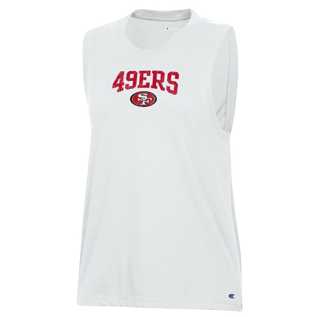 San Francisco 49ers Champion Women's Muscle Tank Top - White cheap
